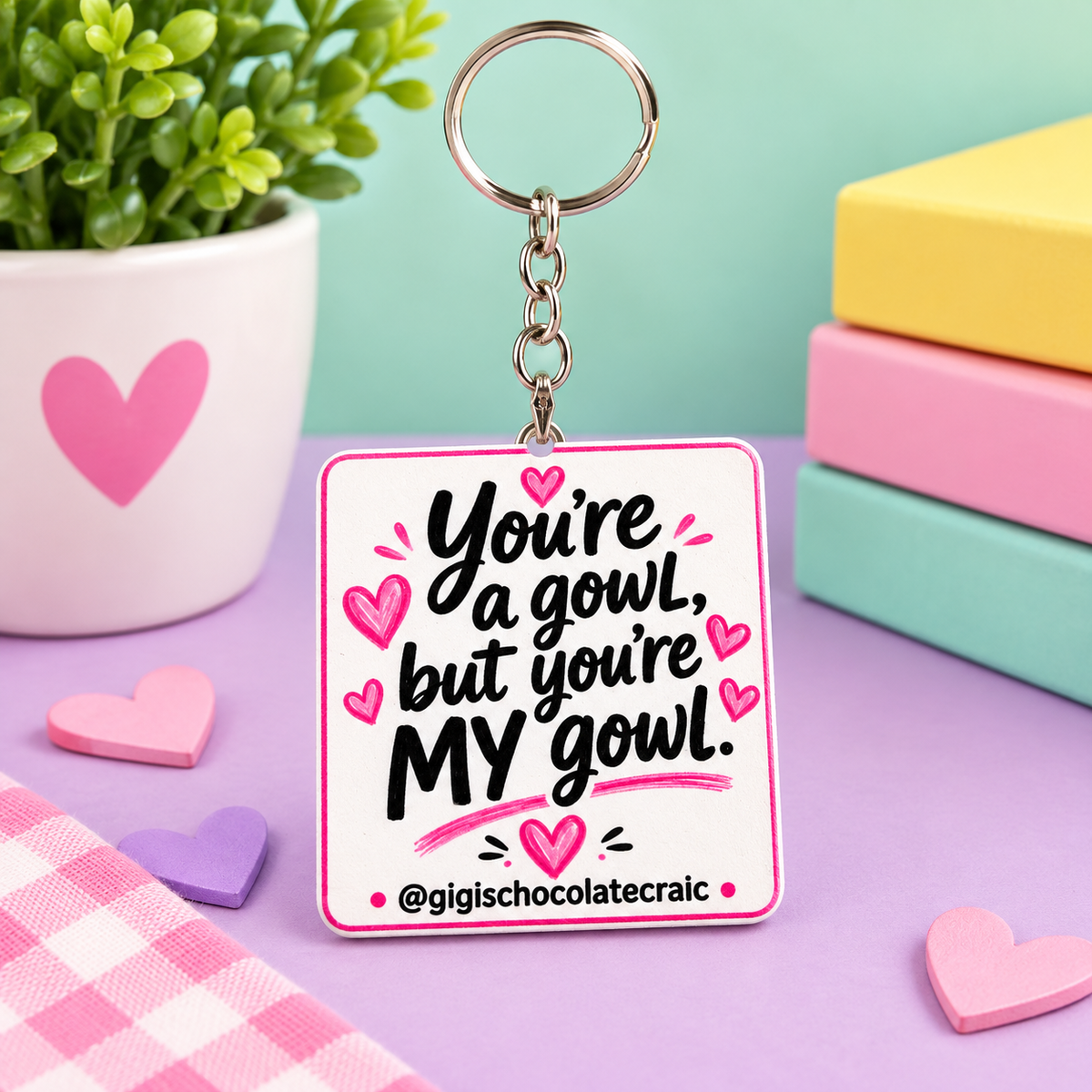 Limerick Slogan Keyrings | Funny Limerick Gift | Gigi's Treaty Treats