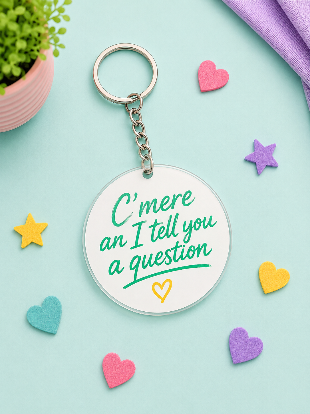 Limerick Slogan Keyrings | Funny Limerick Gift | Gigi's Treaty Treats